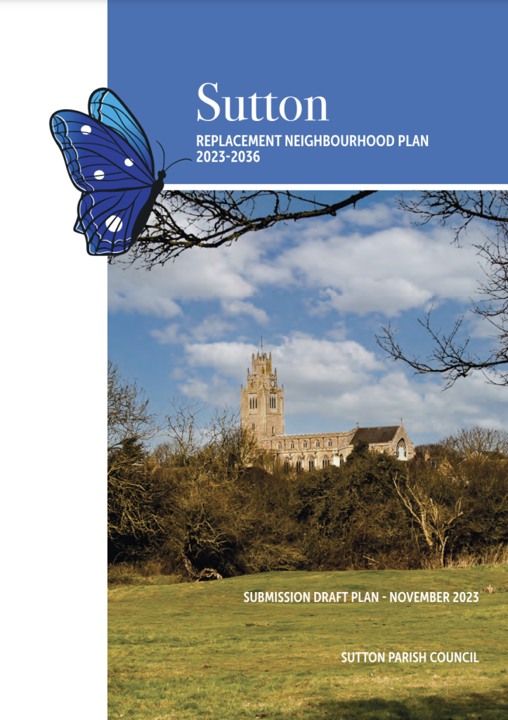 Front page of the replacement Sutton Neighbourhood Plan 